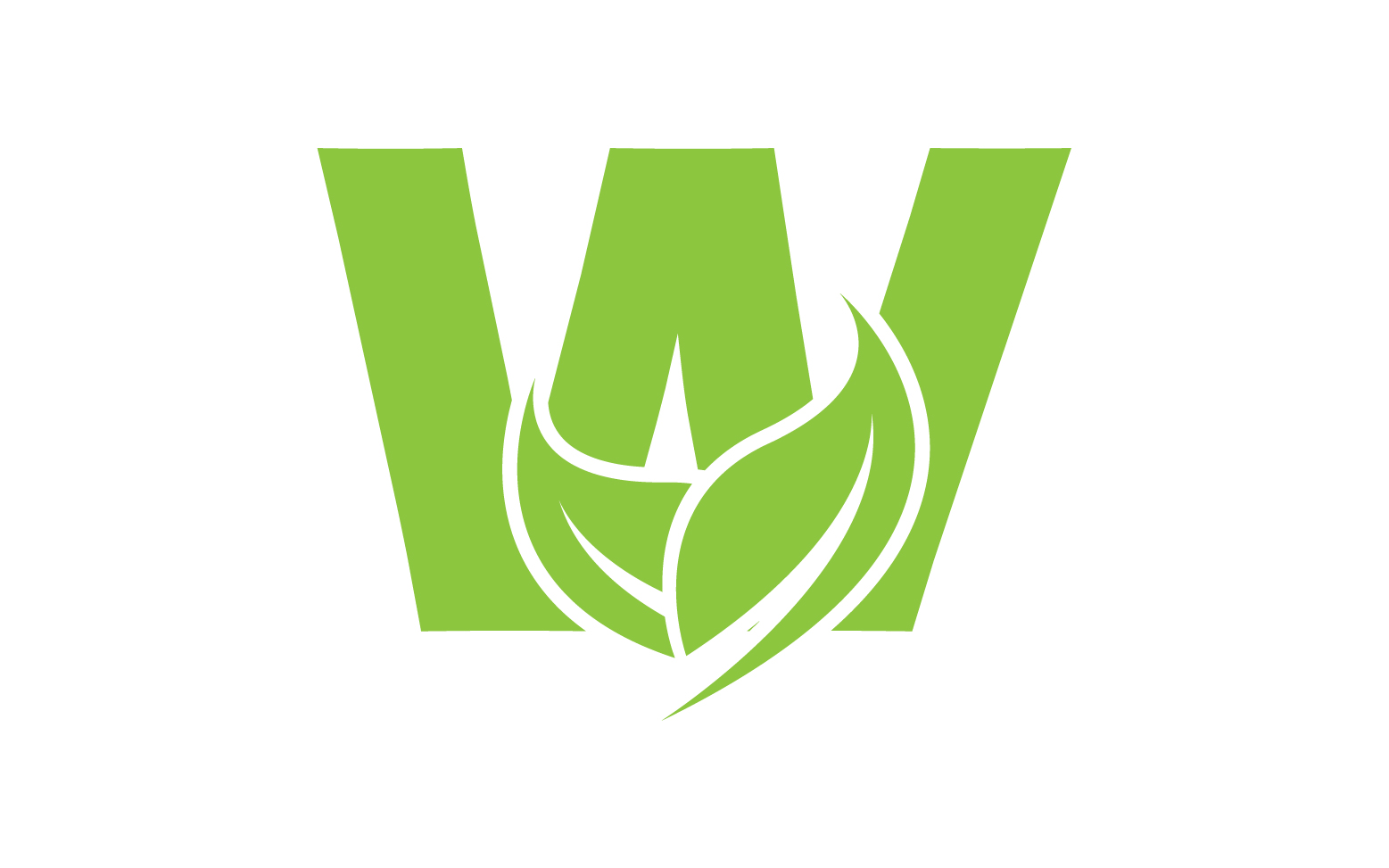 W letter initial company name vector v34