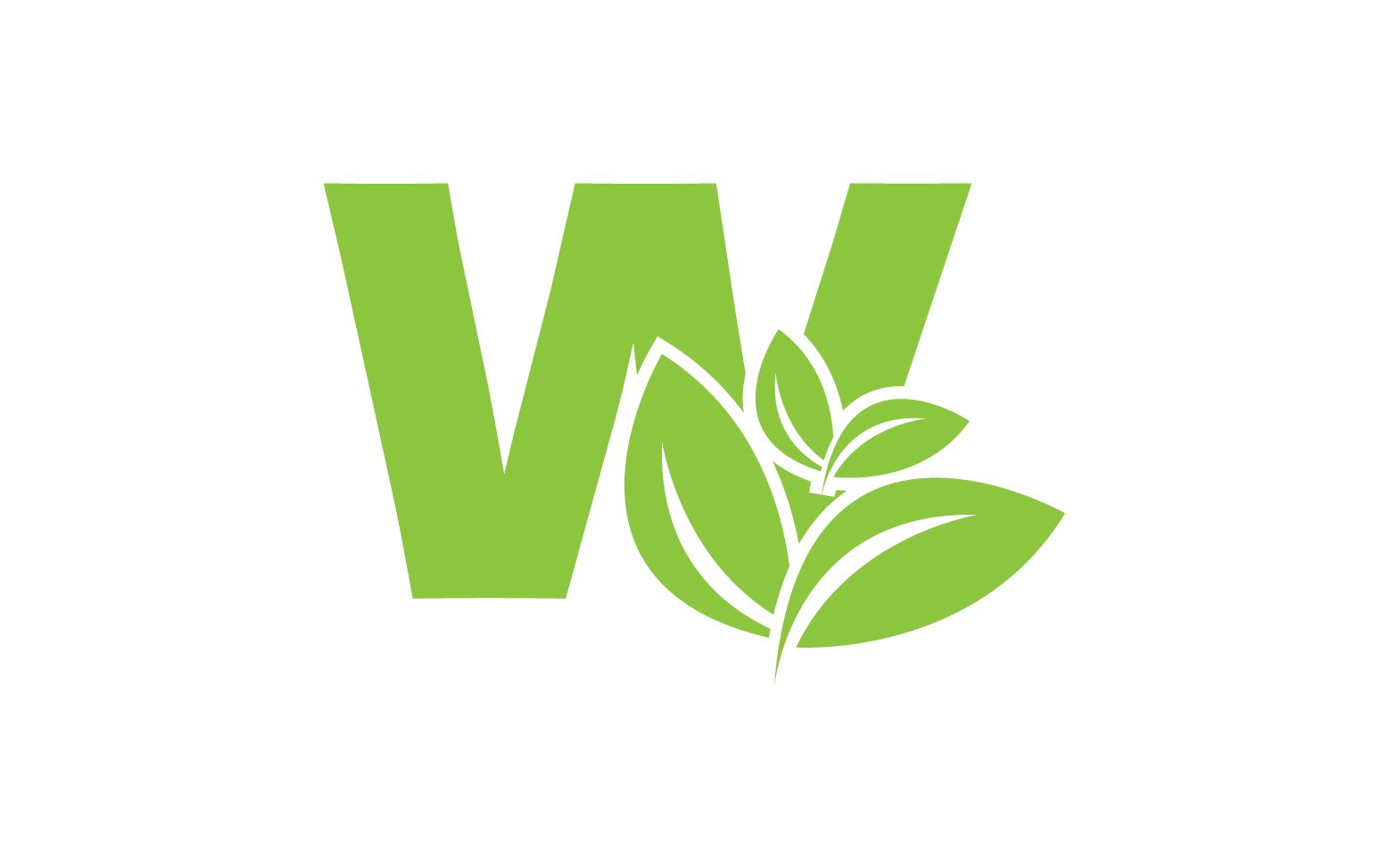 W letter initial company name vector v37