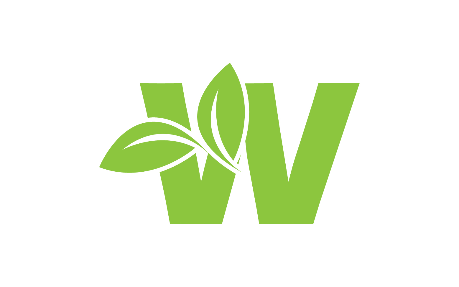 W letter initial company name vector v32