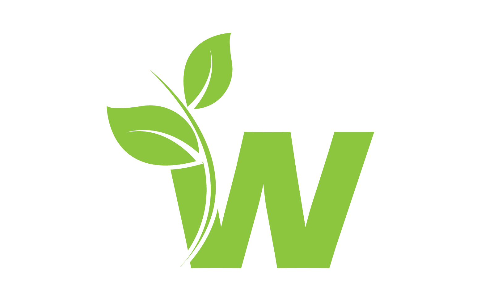 W letter initial company name vector v42