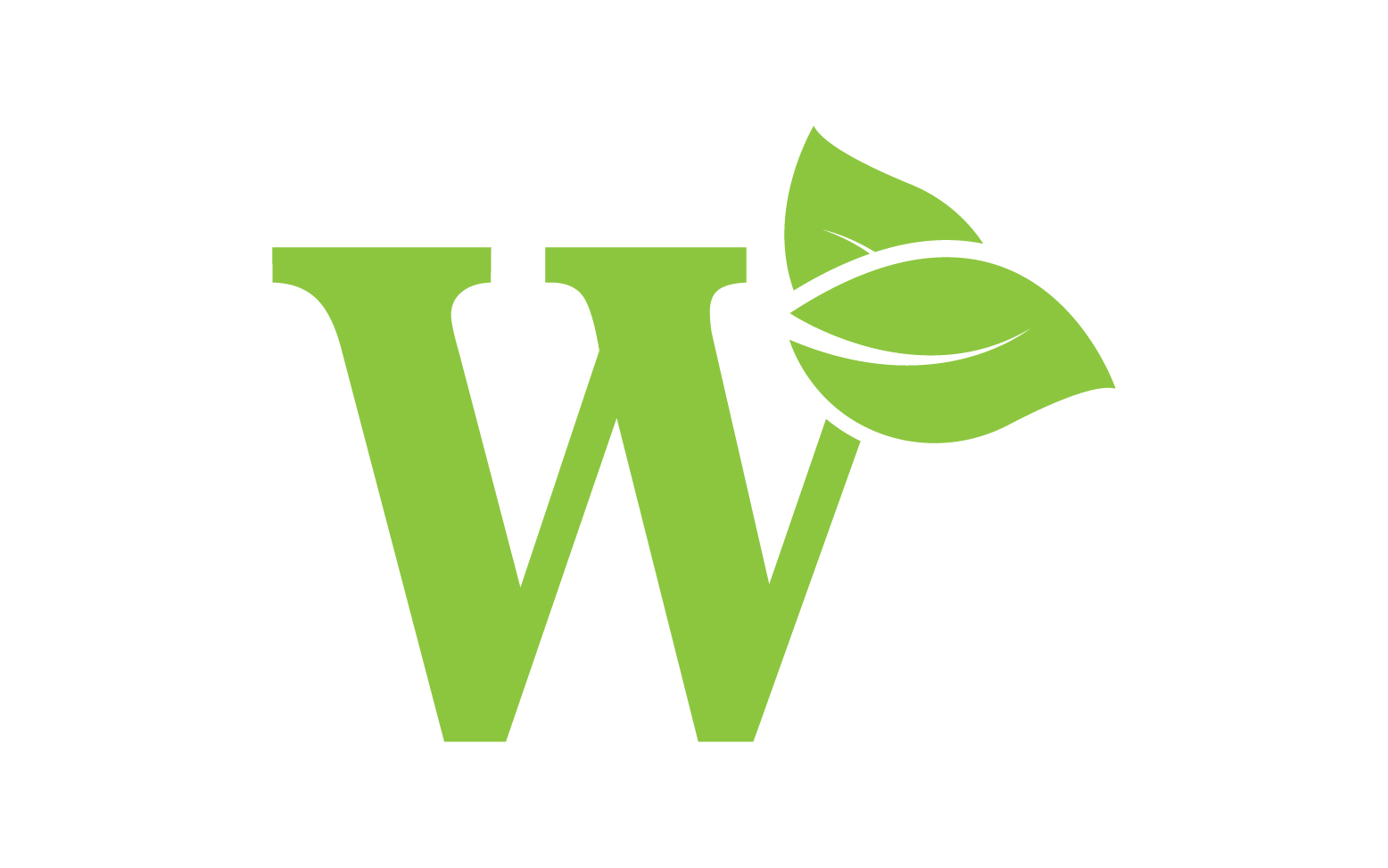 W letter initial company name vector v44