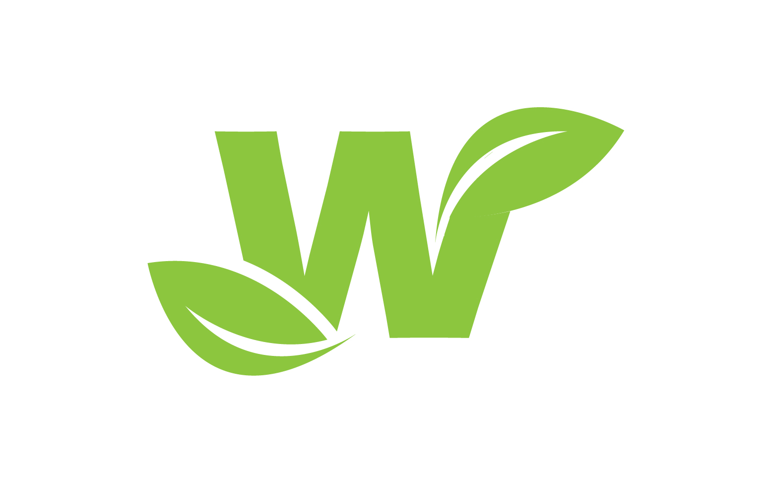 W letter initial company name vector v46