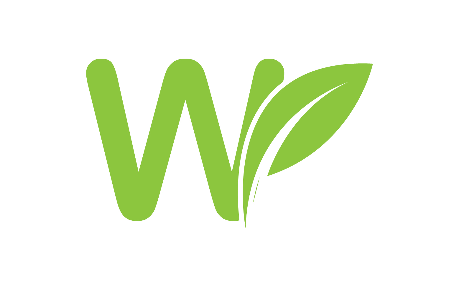 W letter initial company name vector v51