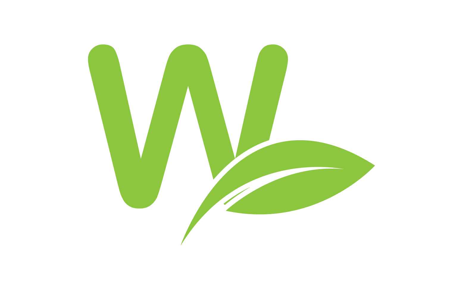 W letter initial company name vector v52