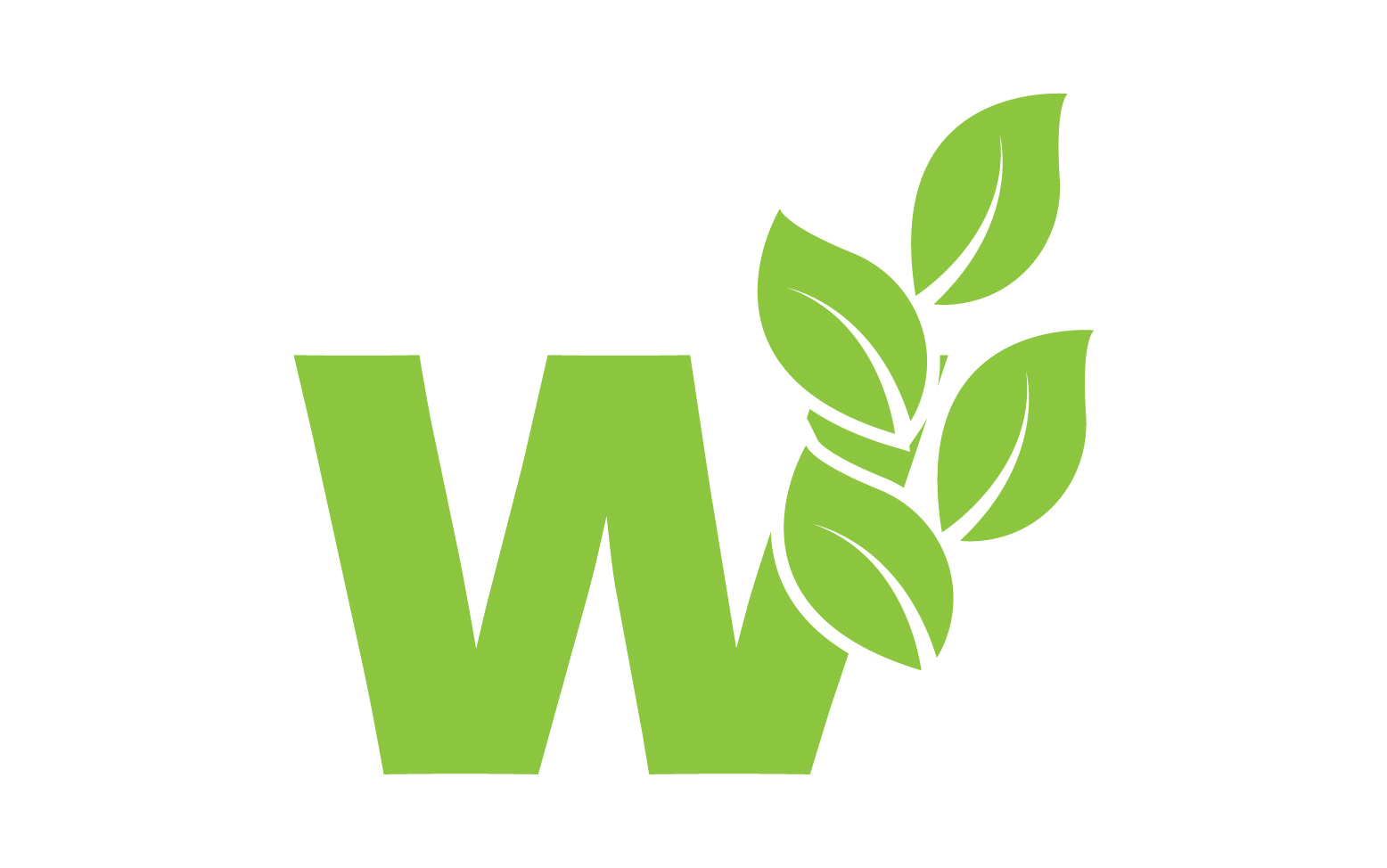 W letter initial company name vector v49