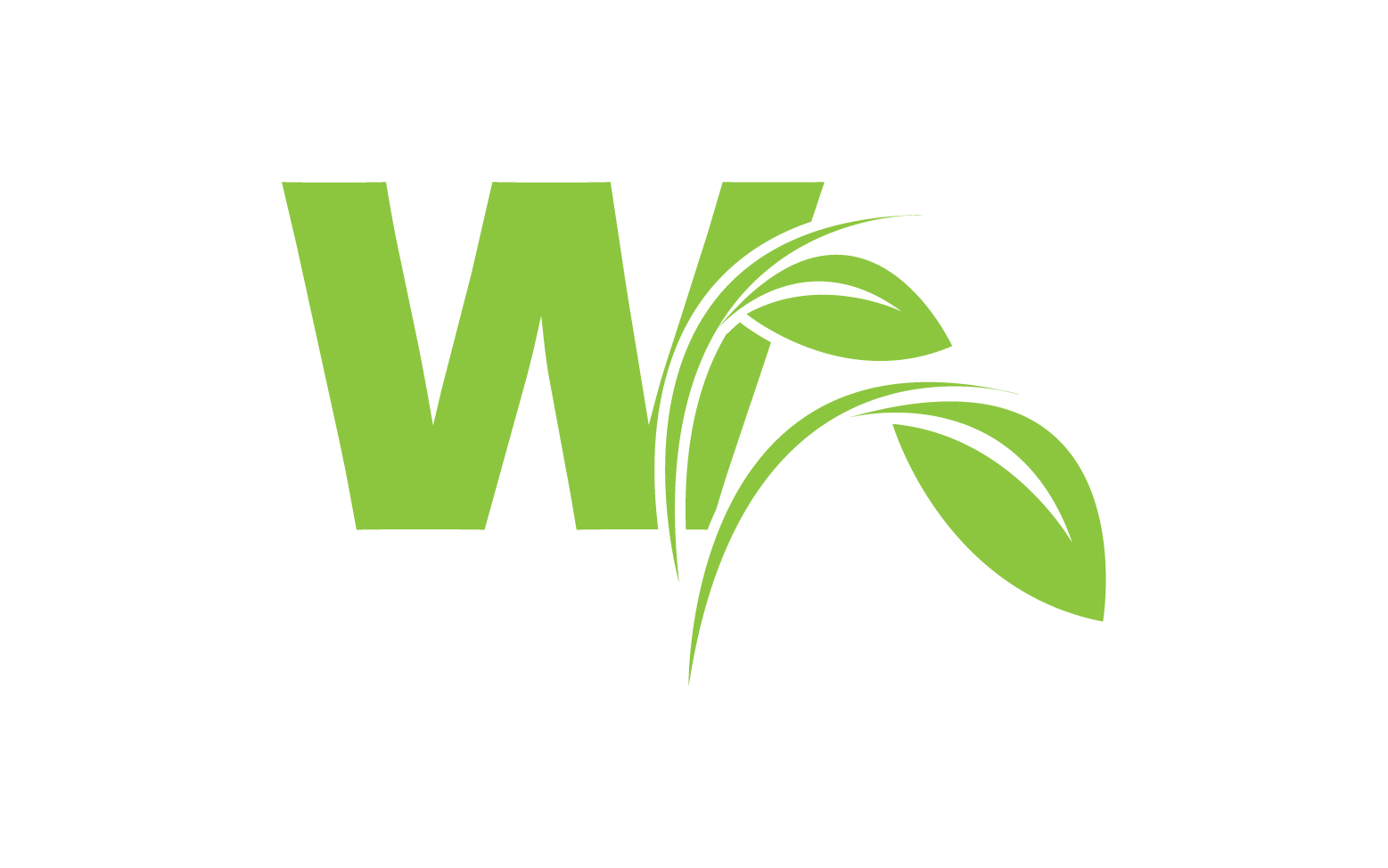 W letter initial company name vector v50