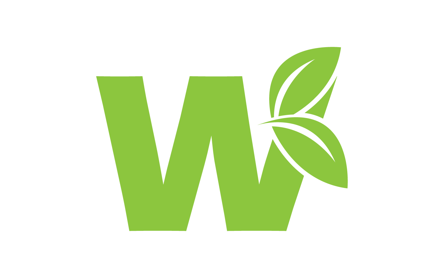 W letter initial company name vector v58