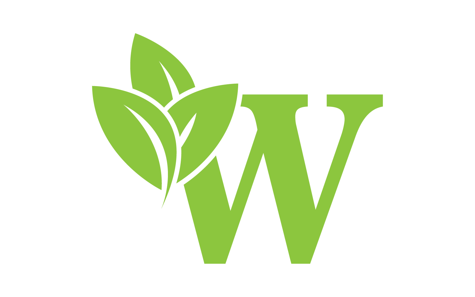 W letter initial company name vector v60