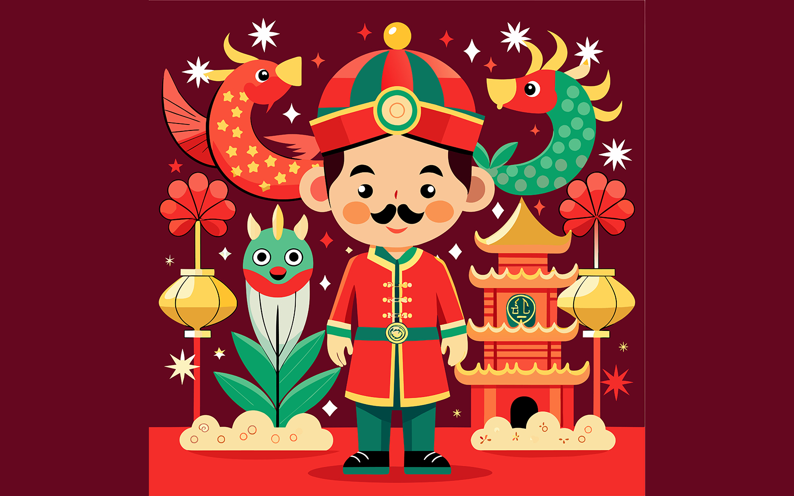 Chinese New Year Unique Vector Design 03