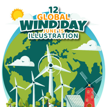 Wind Day Illustrations Templates 392680