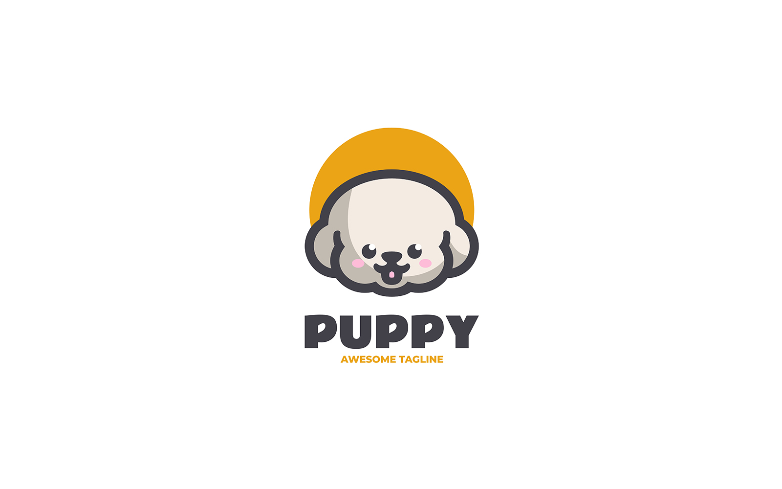 Puppy Mascot Cartoon Logo 2