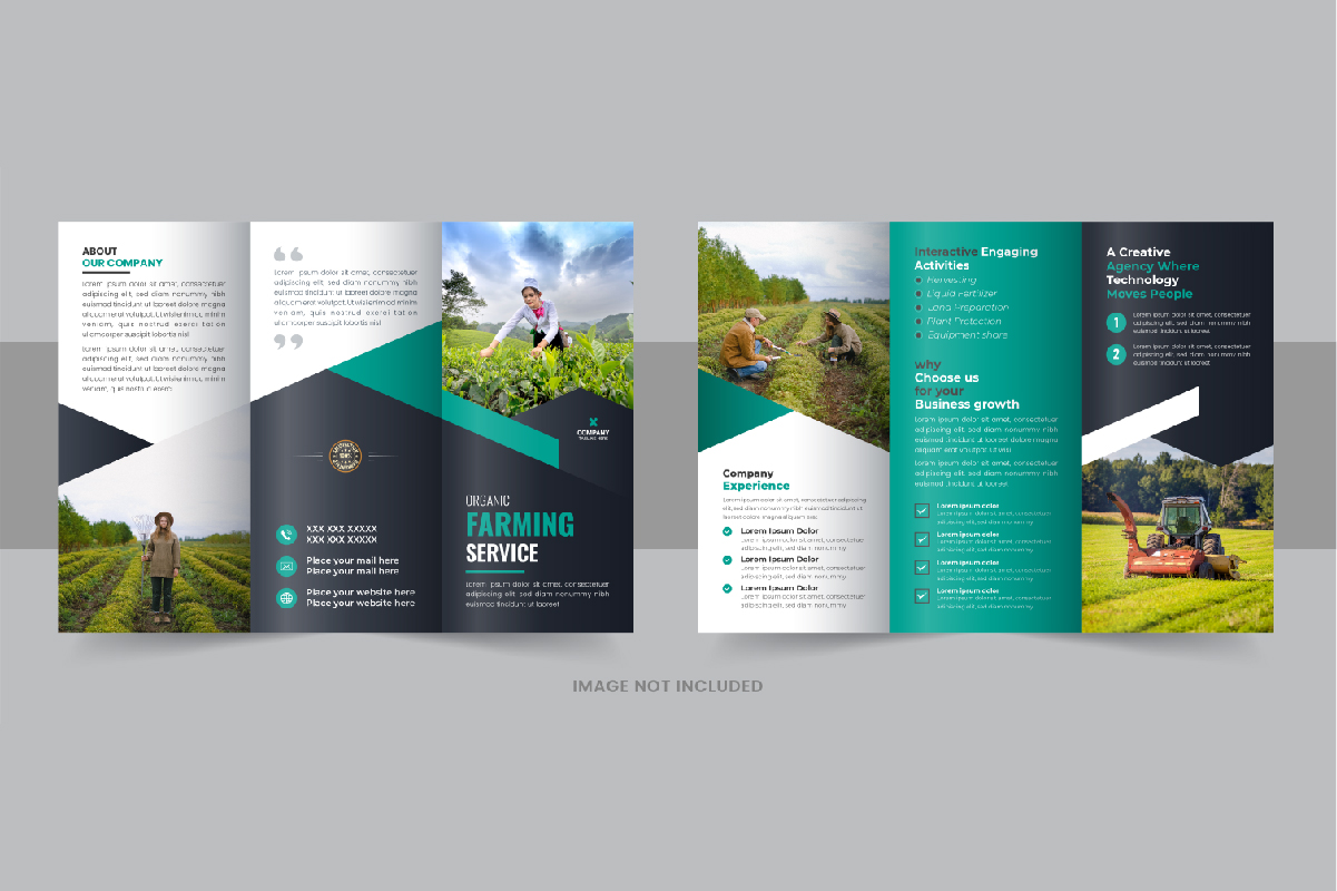 Lawn care trifold brochure or Agro tri fold brochure design