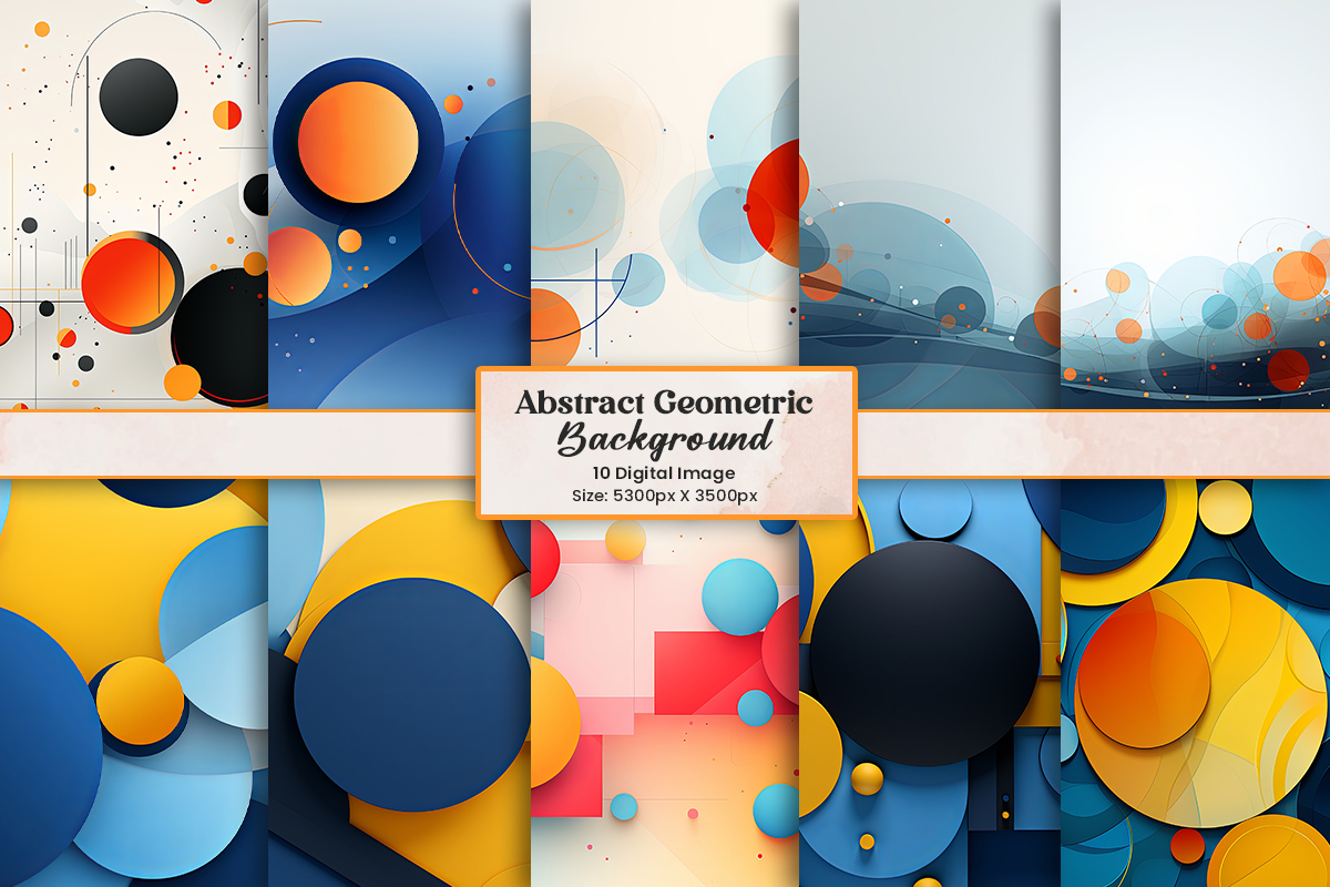 Abstract geometric shapes background, Colorful fluid gradient geometric pattern.