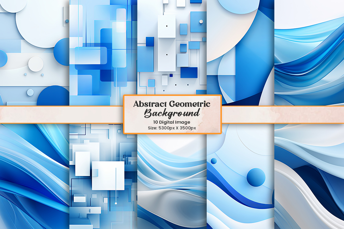 Modern corporate blue geometric wave shape background