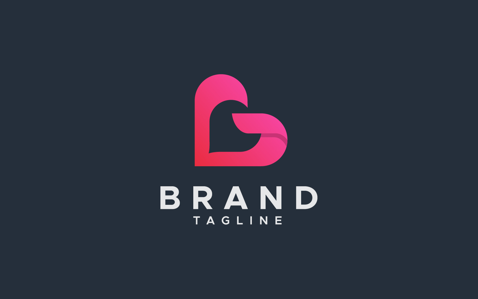 Letter G love logo design template
