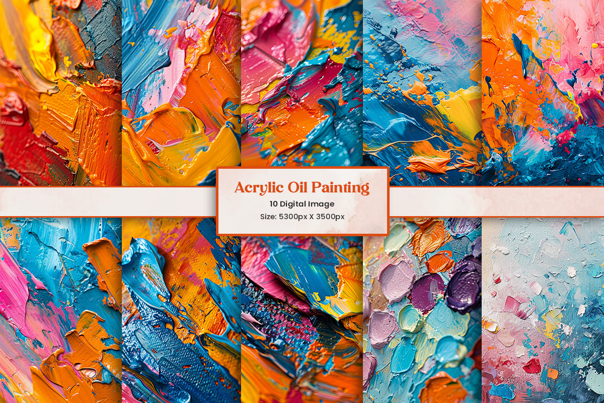 Abstract colorful acrylic painting or watercolor ink paint brush strokes background