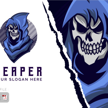 Reaper Skull Logo Templates 392958