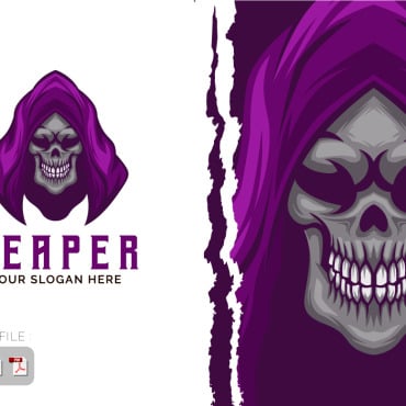 Reaper Skull Logo Templates 392965