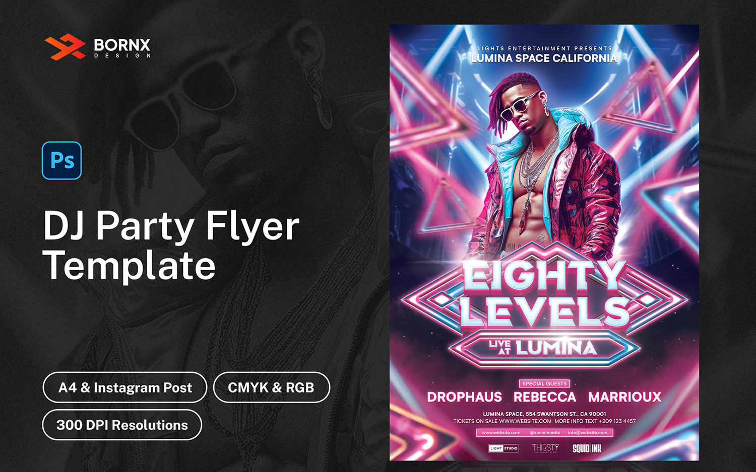 DJ Party Flyer Template PSD