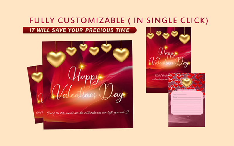 Valentines Day Wishing Flyer Template Card