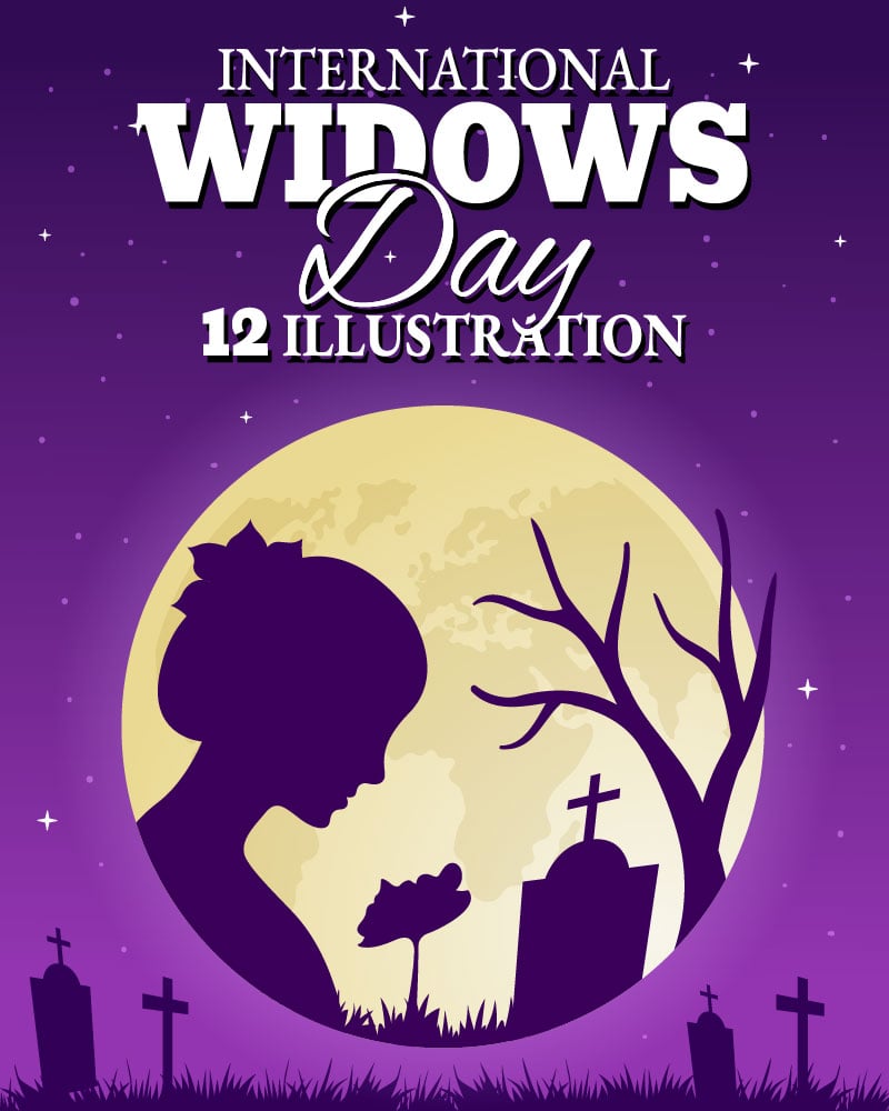 12 International Widows Day Illustration