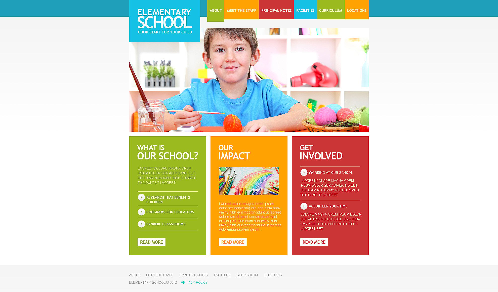 Primary School Responsive Website Template