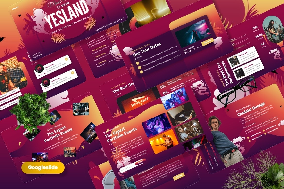 Yesland - Music Events Googleslide Template