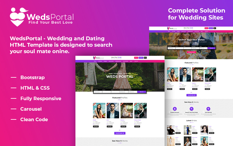 WedsPortal - Wedding and Dating HTML Template
