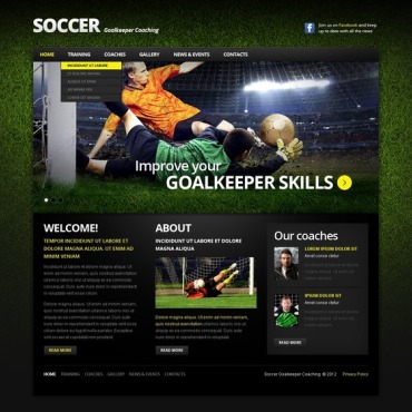 School Sport Responsive Website Templates 39454