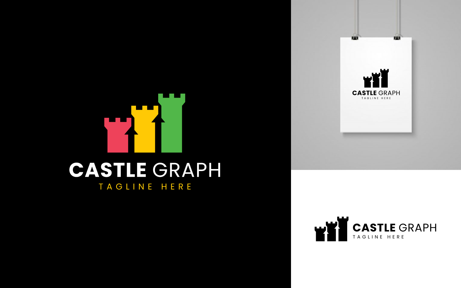 Castle Graph creative and unique log design template