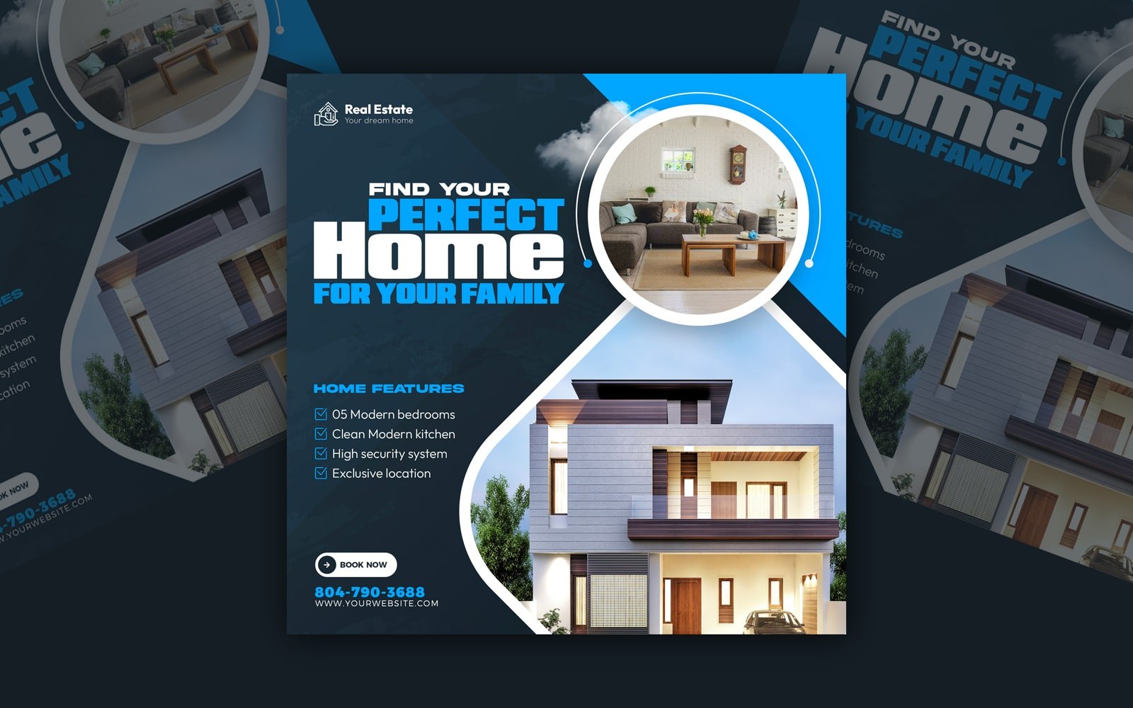Real Estate House Property  Social Media Post  Template