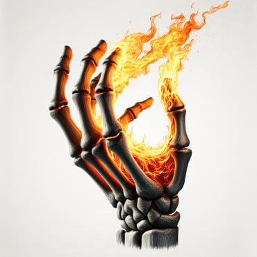 Hand Fire Illustrations Templates 394582