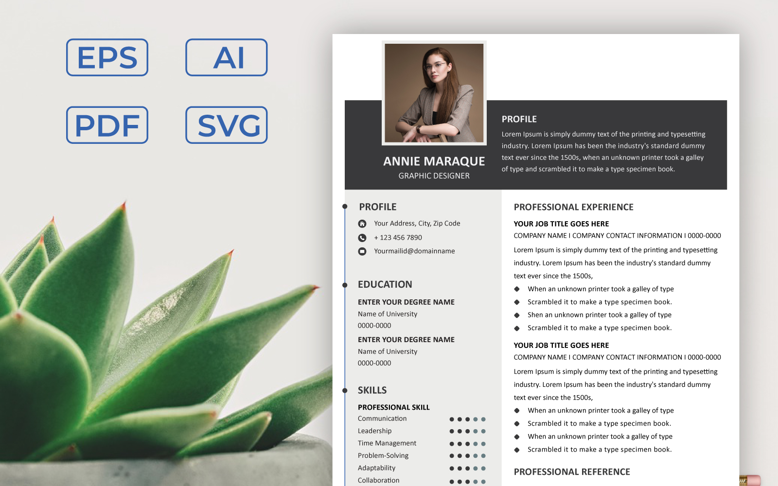 Creative and Modern Resume Template