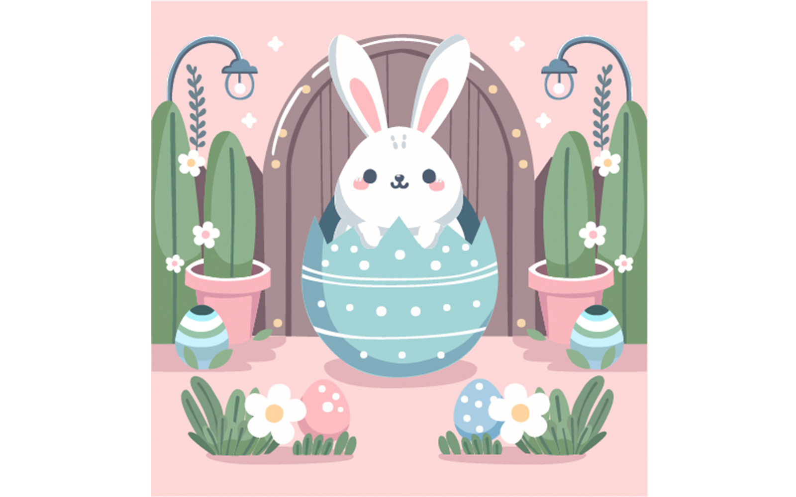 Hand Drawn Cute Easter Illustration