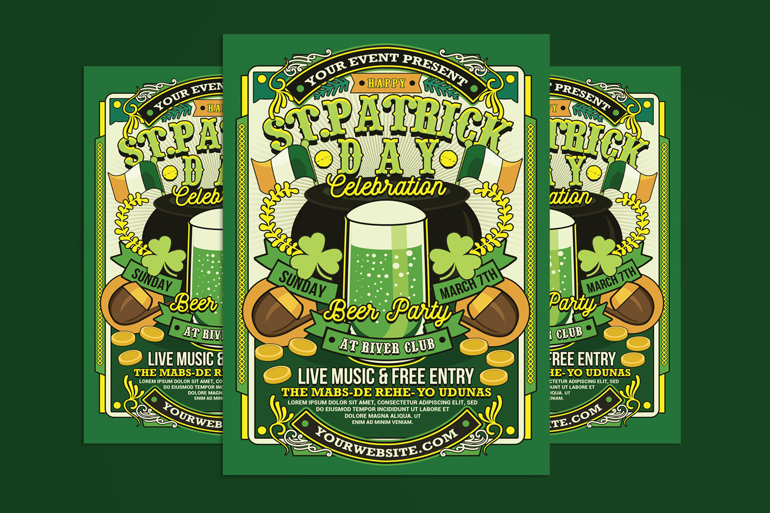 St Patricks Day Beer Party Flyer