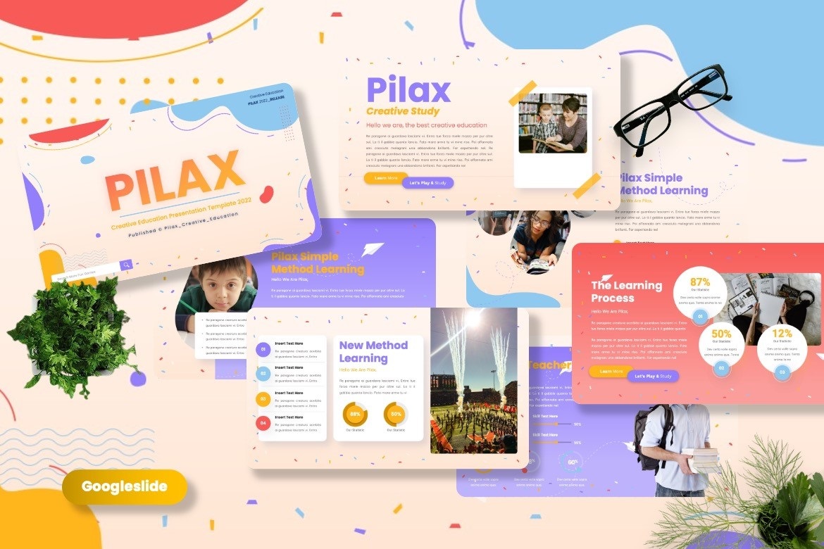Pilax - Kids World Googleslide Templates