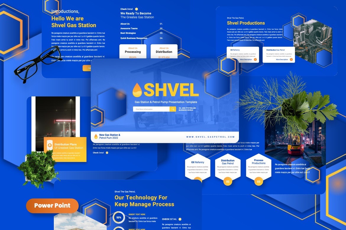 Shvel - Gas Station And Petrol Pump Powerpoint Template