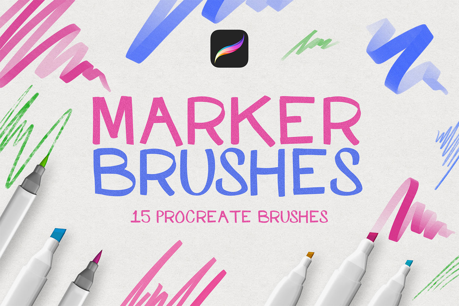 Marker Drawing Procreate Brushes