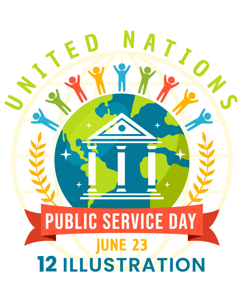 12 United Nations Public Service Day Illustration