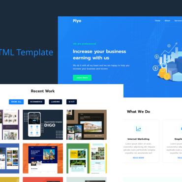 Services Startup Responsive Website Templates 395053