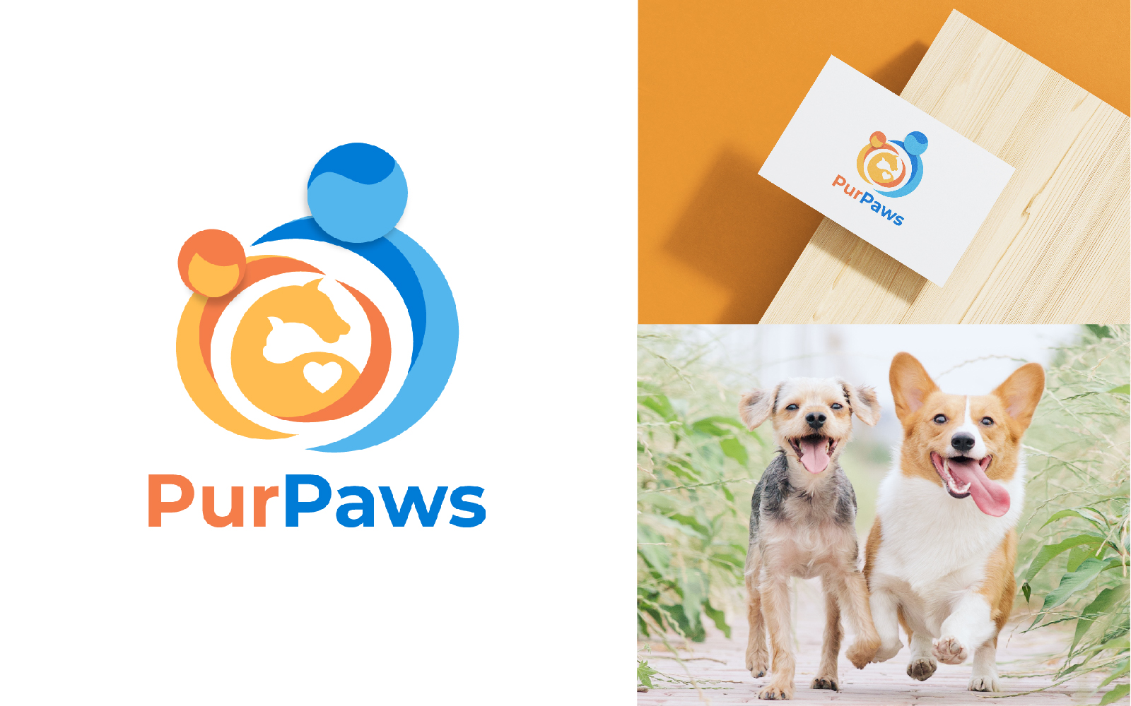 Pet Shop Purpaws Logo Design Template