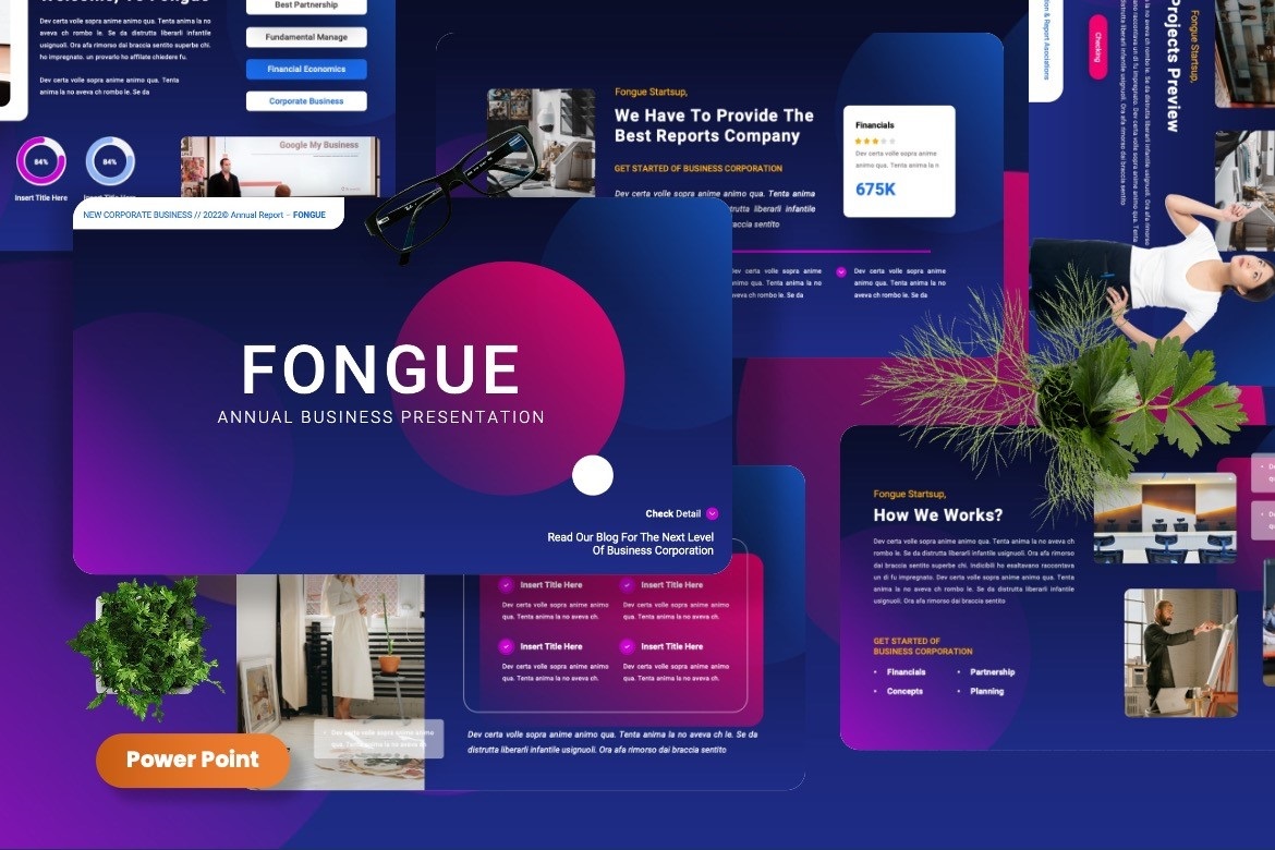 Fongue - Annual Business Powerpoint Template