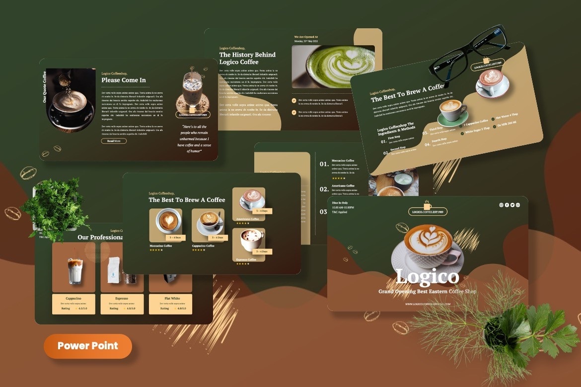 Logico - Coffee Shop Powerpoint Template