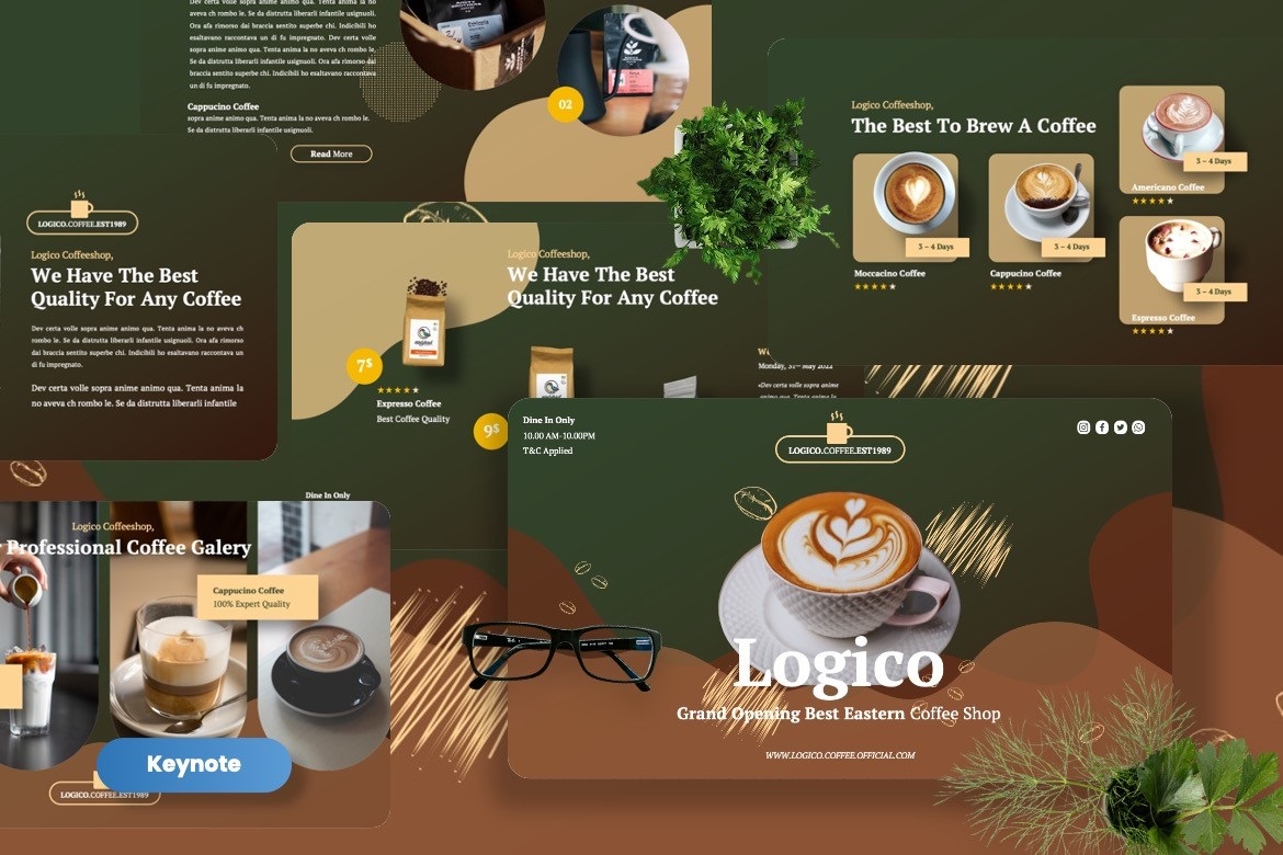 Logico - Coffee Shop Keynote Template
