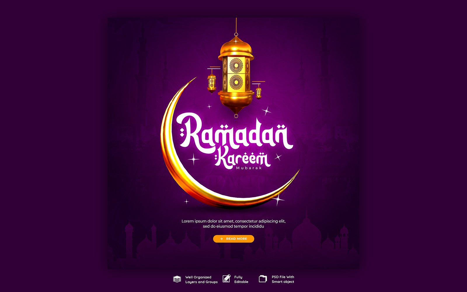 Ramadan Kareem Social Media Post  Template