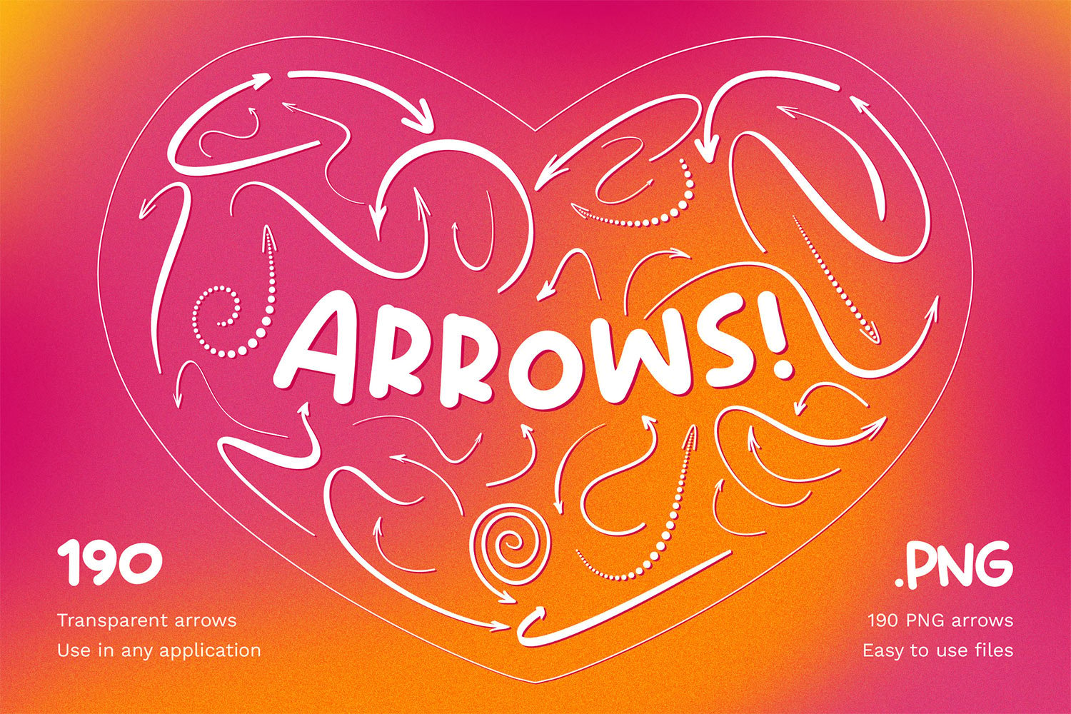 190 Hand Drawn PNG Arrows