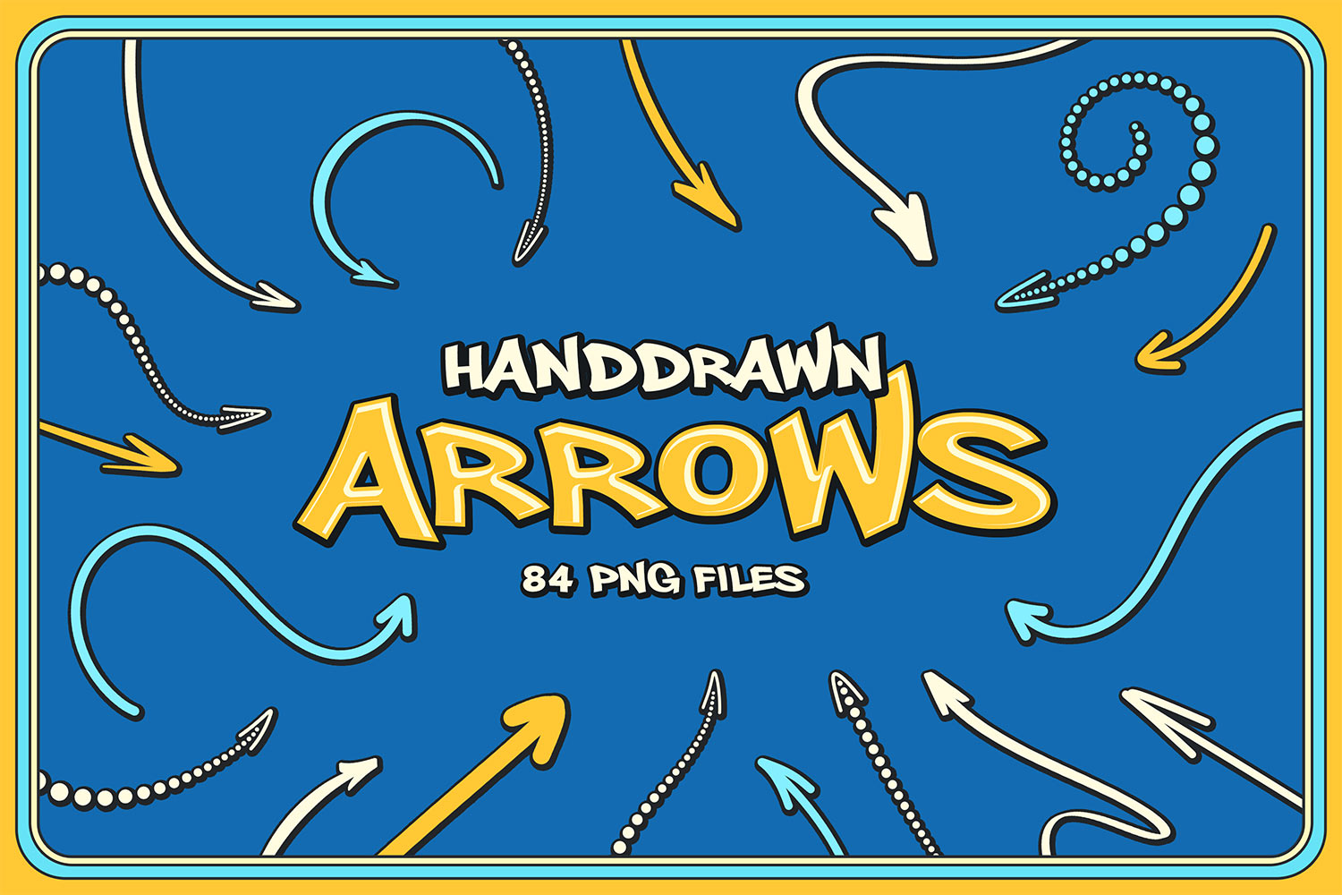 84 Hand Drawn PNG Isolated Arrows