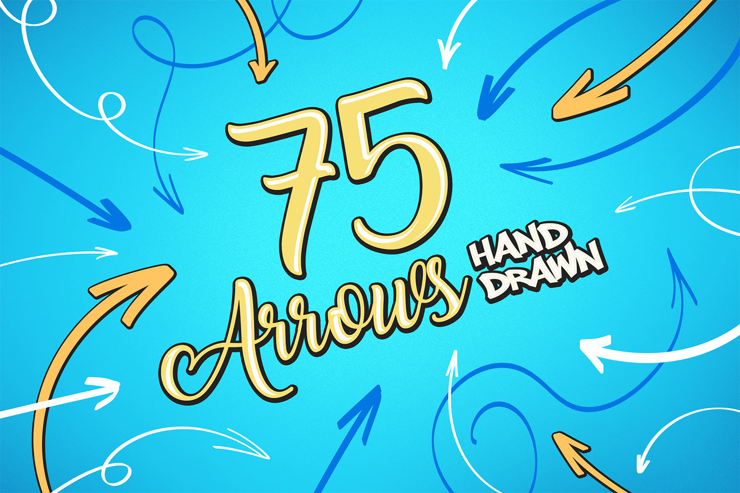 75 Hand Drawn PNG Isolated  Arrows