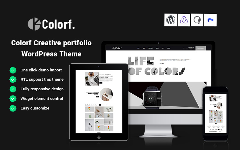 Colorf - Creative portfolio WordPress Theme