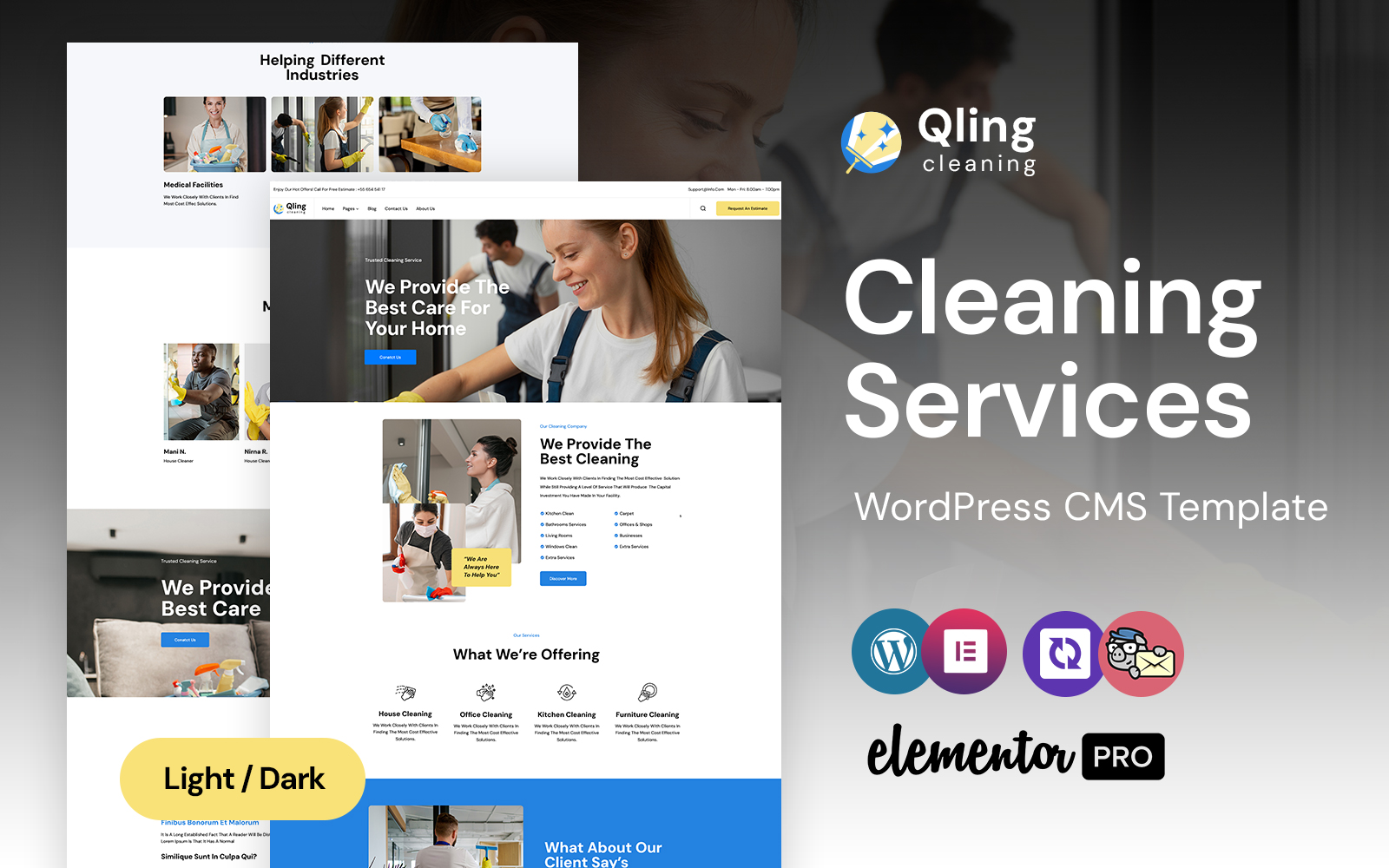 Qling - Cleaning Services WordPress Elementor Theme